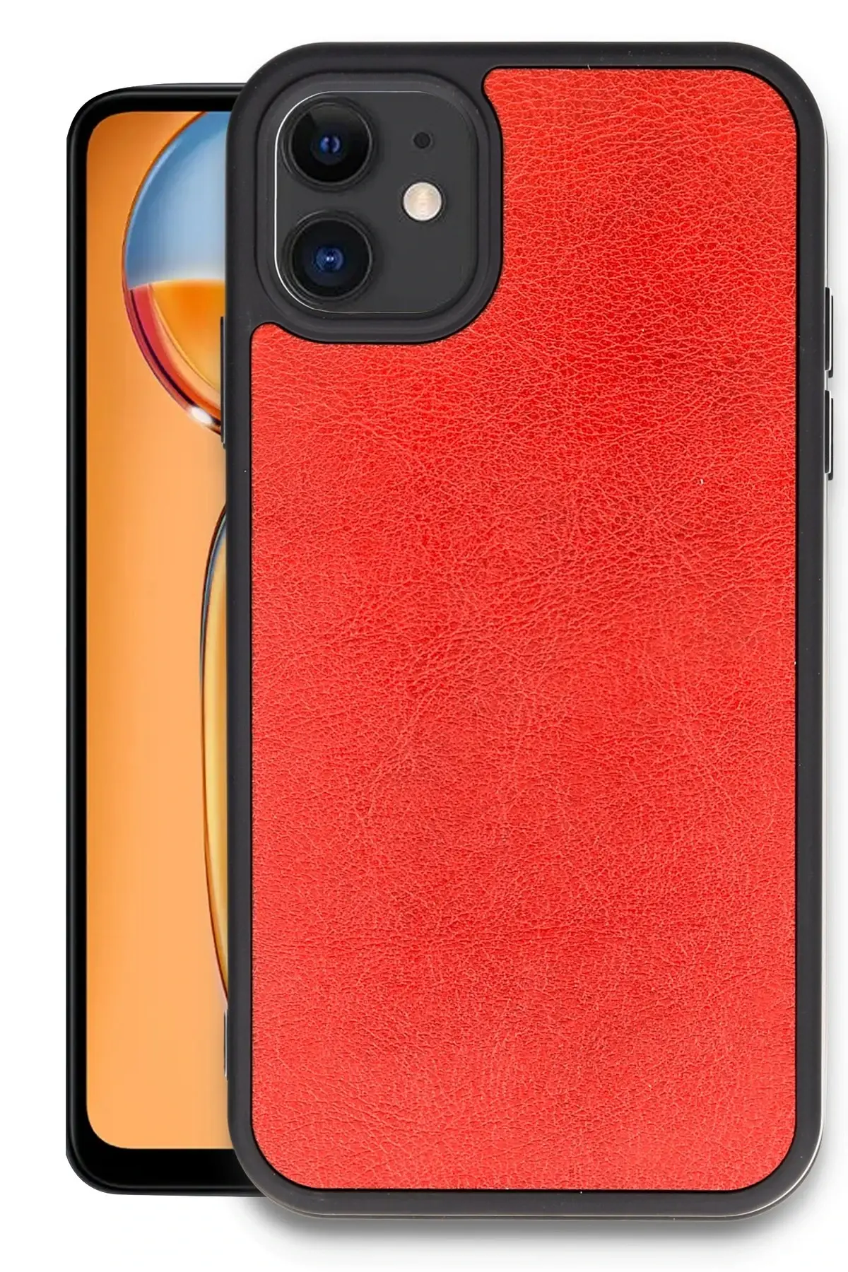 Newface iPhone 11 Kılıf Aras Deri Kapak - Kırmızı