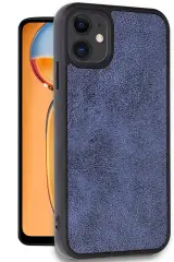 Newface iPhone 11 Kılıf Aras Deri Kapak - Lacivert