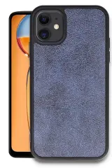 Newface iPhone 11 Kılıf Aras Deri Kapak - Lacivert