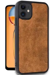 Newface iPhone 11 Kılıf Aras Deri Kapak - Taba