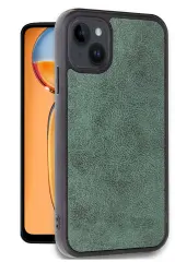 Newface iPhone 14 Kılıf Aras Deri Kapak - Koyu Yeşil