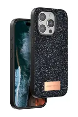 Onegif iPhone 14 Pro Bright Simli Kapak - Siyah