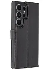 Newface Samsung Galaxy S25 Ultra Kılıf Trend S Plus Kapaklı Kılıf - Siyah