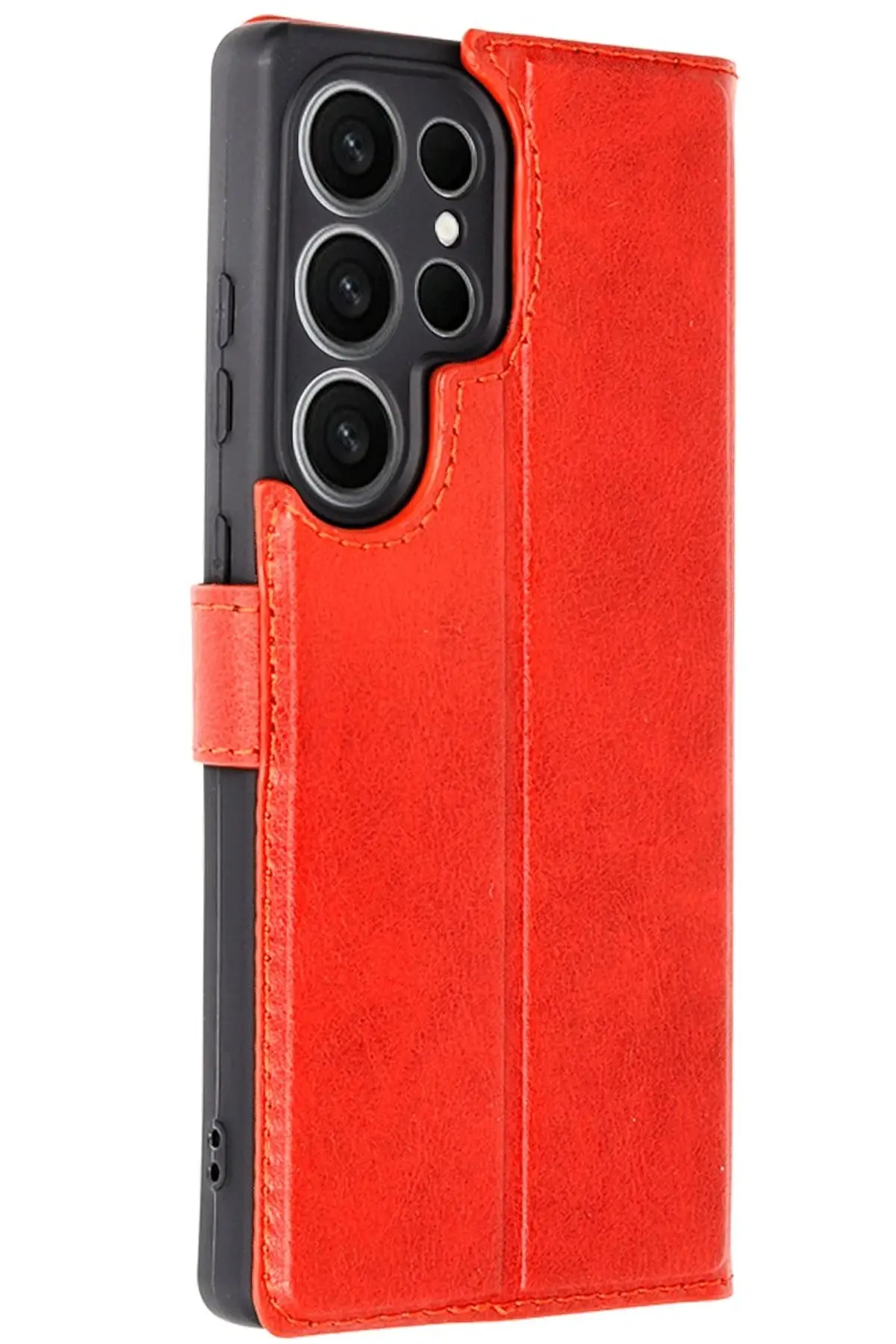 Newface Samsung Galaxy S25 Ultra Kılıf Trend S Plus Kapaklı Kılıf - Kırmızı