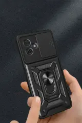 Newface Xiaomi Redmi Note 13 Pro Plus Kılıf Pars Lens Yüzüklü Silikon - Yeşil