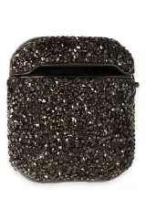 Newface Airpods 2 (2.nesil) Mira Taşlı Kılıf - Siyah