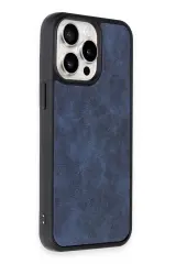 Newface iPhone 14 Pro Max Kılıf Aras Deri Kapak - Lacivert