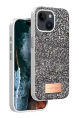 Onegif iPhone 15 Bright Simli Kapak - Gümüş