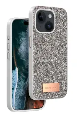 Onegif iPhone 15 Bright Simli Kapak - Gold