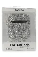 Newface Airpods 2 (2.nesil) Mira Taşlı Kılıf - Gümüş