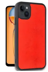 Newface iPhone 15 Kılıf Aras Deri Kapak - Kırmızı