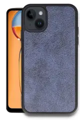 Newface iPhone 15 Kılıf Aras Deri Kapak - Lacivert