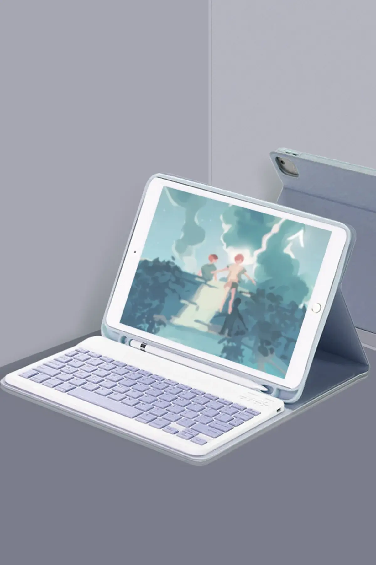 Newface iPad Air 11 (2024) Kılıf KC01 Smart Klavyeli Tablet Kılıfı - Lacivert