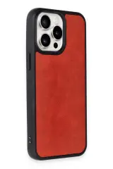 Newface iPhone 15 Pro Max Kılıf Aras Deri Kapak - Kırmızı