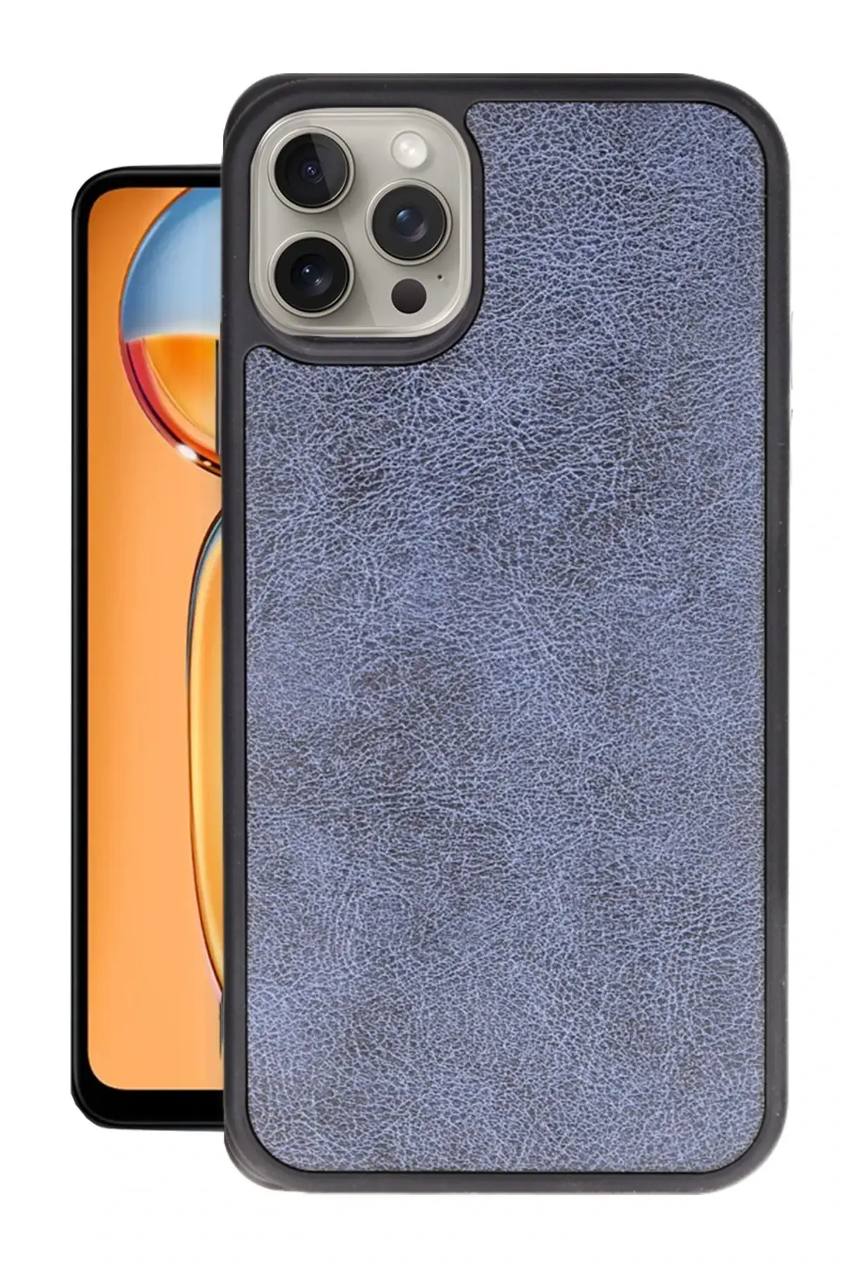 Newface iPhone 15 Pro Max Kılıf Aras Deri Kapak - Lacivert