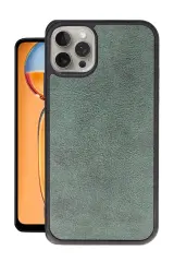 Newface iPhone 15 Pro Max Kılıf Aras Deri Kapak - Koyu Yeşil