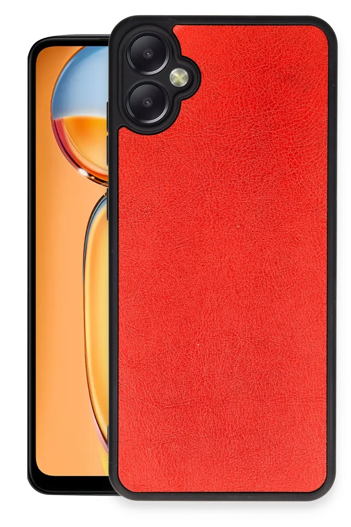 Newface Samsung Galaxy A05 Kılıf Aras Deri Kapak - Kırmızı