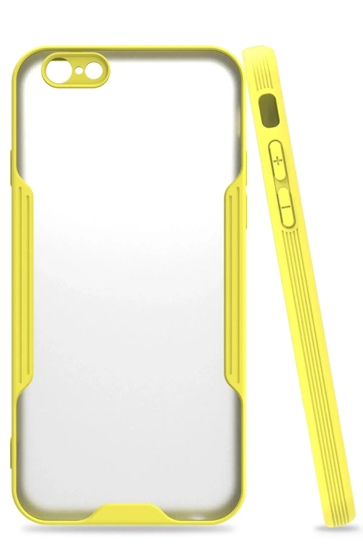 Newface iPhone 6 Kılıf Platin Silikon - Sarı