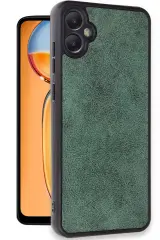 Newface Samsung Galaxy A05 Kılıf Aras Deri Kapak - Koyu Yeşil