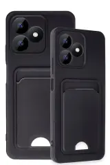 Newface Realme Note 50 4G Kılıf Kelvin Kartvizitli Silikon - Siyah