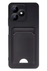 Newface Realme Note 50 4G Kılıf Kelvin Kartvizitli Silikon - Siyah