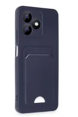 Newface Realme Note 50 4G Kılıf Kelvin Kartvizitli Silikon - Lacivert