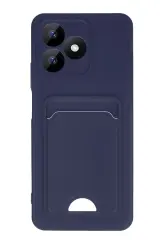 Newface Realme Note 50 4G Kılıf Kelvin Kartvizitli Silikon - Lacivert