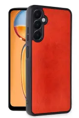 Newface Samsung Galaxy A15 4G Kılıf Aras Deri Kapak - Kırmızı