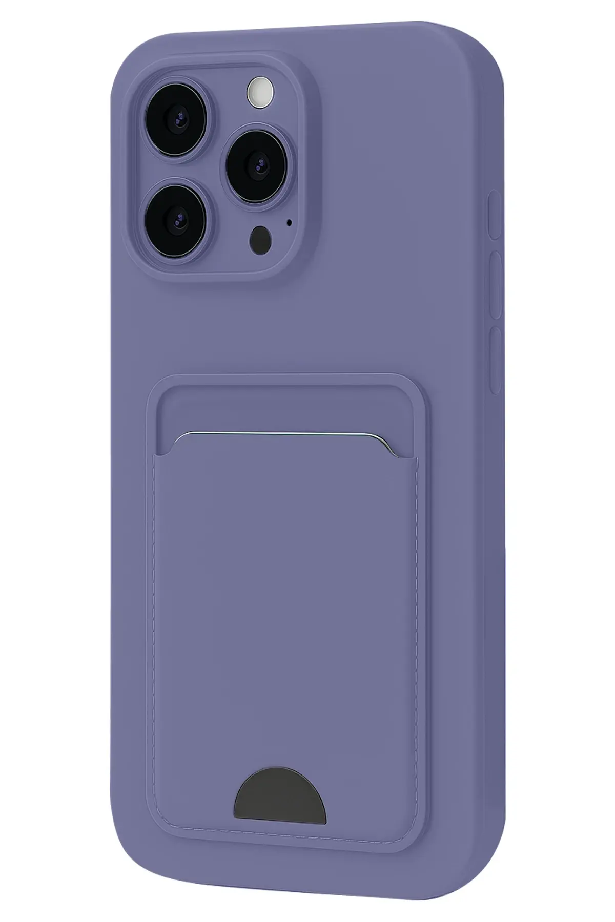 Newface iPhone 16 Pro Kılıf Kelvin Kartvizitli Silikon - Lila