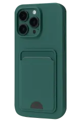 Newface iPhone 16 Pro Kılıf Kelvin Kartvizitli Silikon - Koyu Yeşil