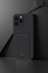 Newface iPhone 16 Pro Max Kılıf Kelvin Kartvizitli Silikon - Lila