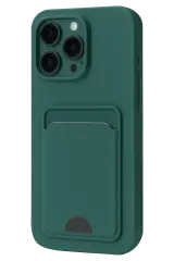 Newface iPhone 16 Plus Kılıf Kelvin Kartvizitli Silikon - Koyu Yeşil