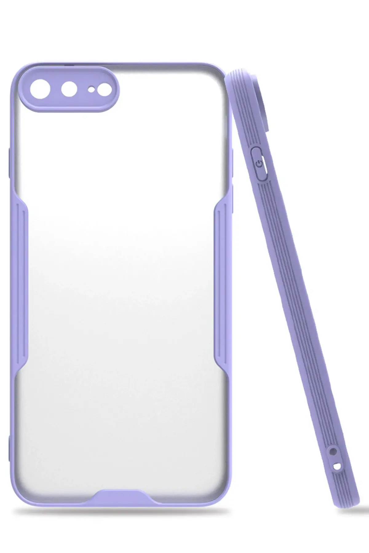 Newface iPhone 7 Plus Kılıf Platin Silikon - Lila