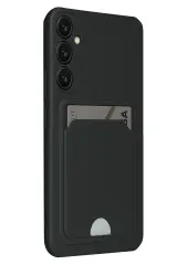 Newface Samsung Galaxy S24 FE Kılıf Kelvin Kartvizitli Silikon - Siyah