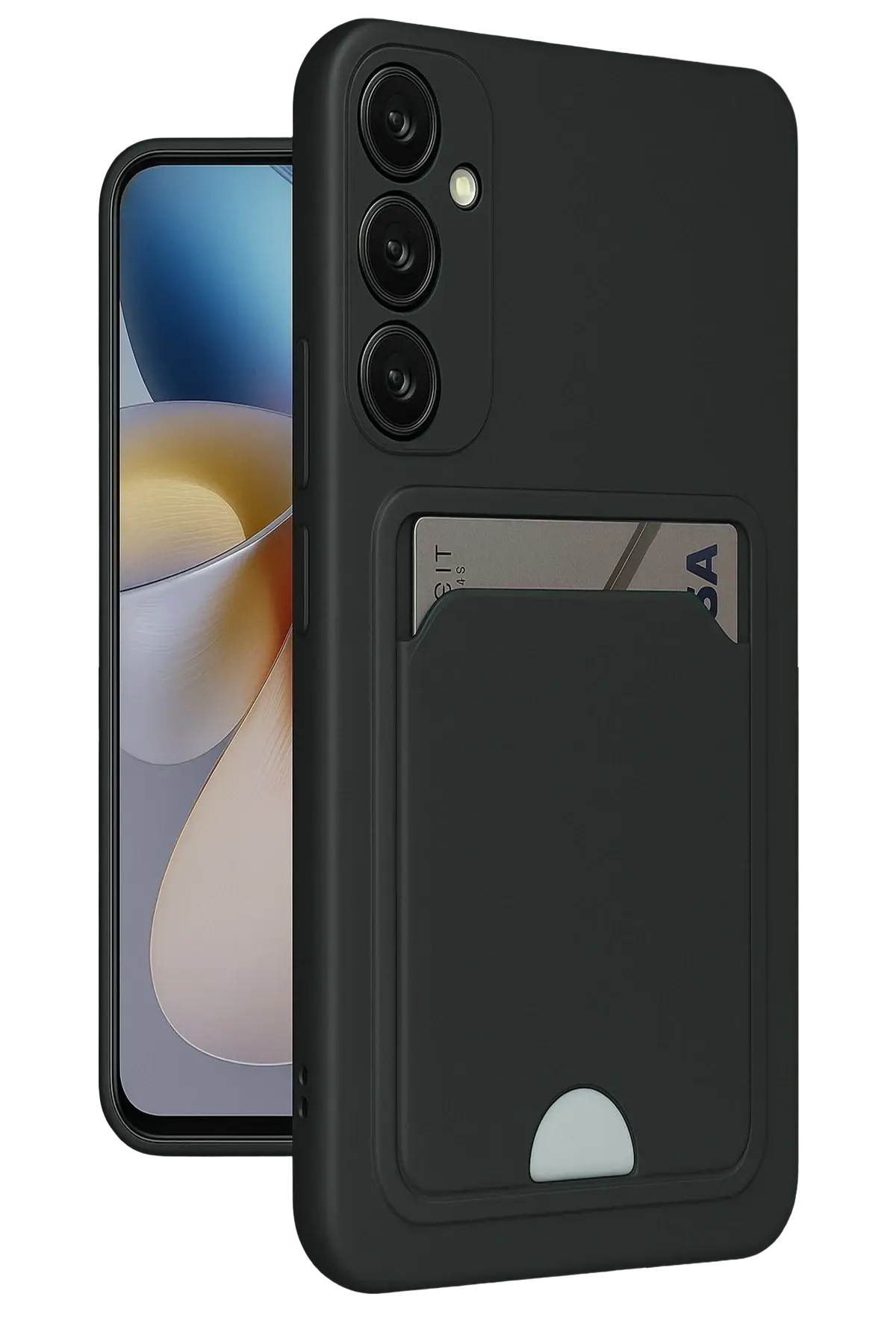 Newface Samsung Galaxy S24 FE Kılıf Kelvin Kartvizitli Silikon - Siyah