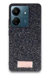 Onegif Xiaomi Redmi 13C Bright Simli Kapak - Siyah