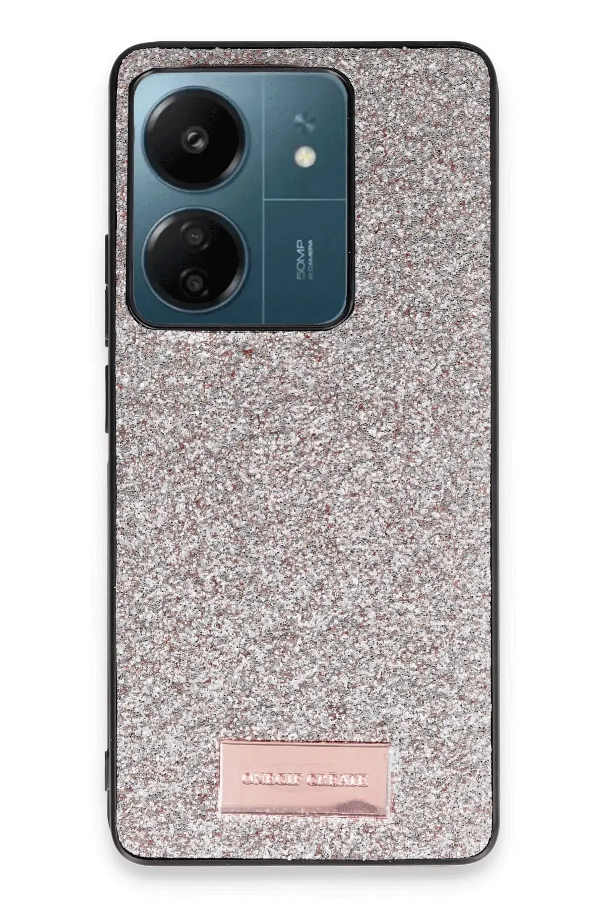 Onegif Xiaomi Redmi 13C Bright Simli Kapak - Gold