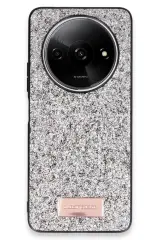 Onegif Xiaomi Redmi A3 4G Bright Simli Kapak - Gümüş