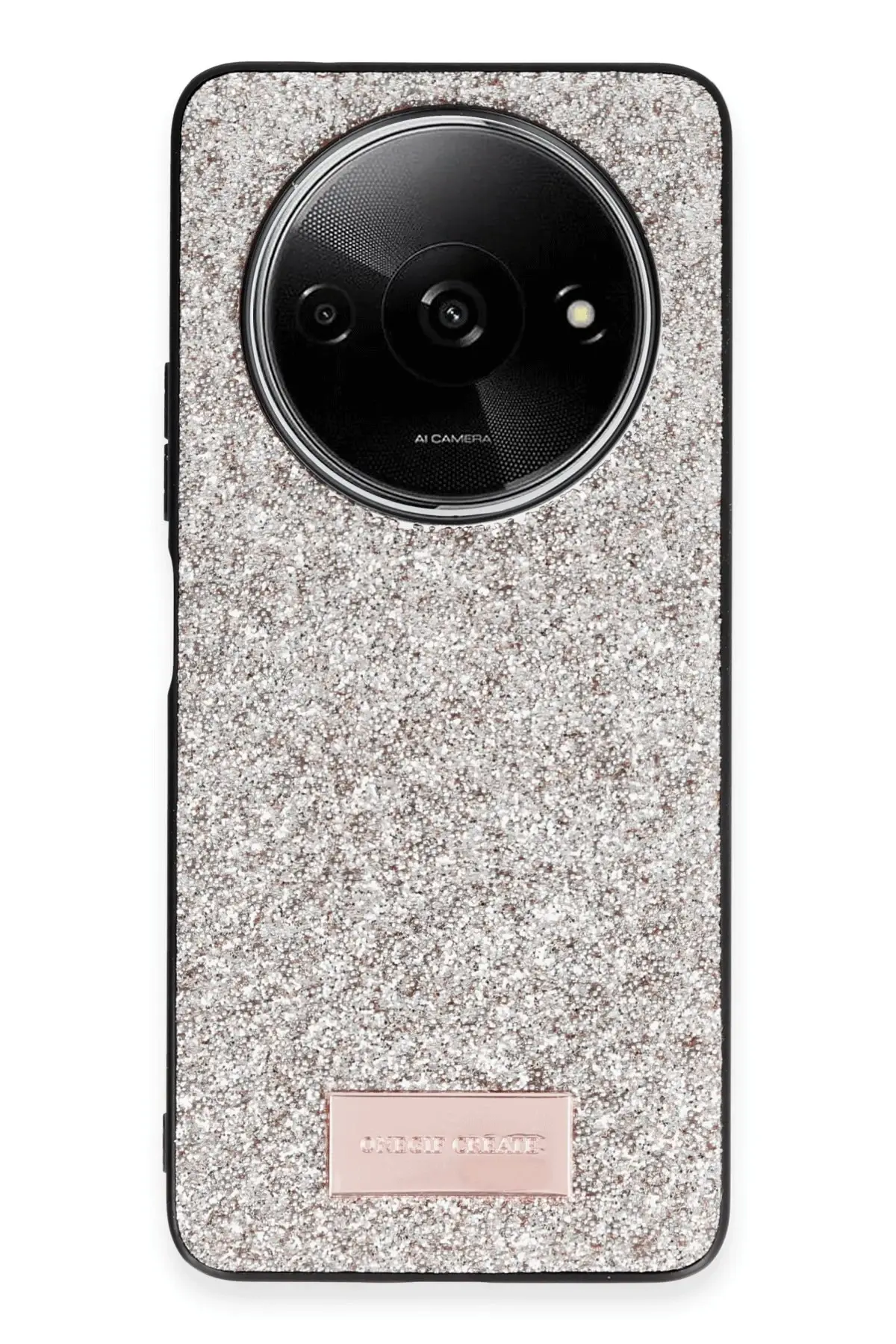 Onegif Xiaomi Redmi A3 4G Bright Simli Kapak - Gold