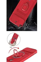 Newface Xiaomi Redmi Note 13 Pro 5G Kılıf Zuma Kartvizitli Yüzüklü Silikon - Siyah