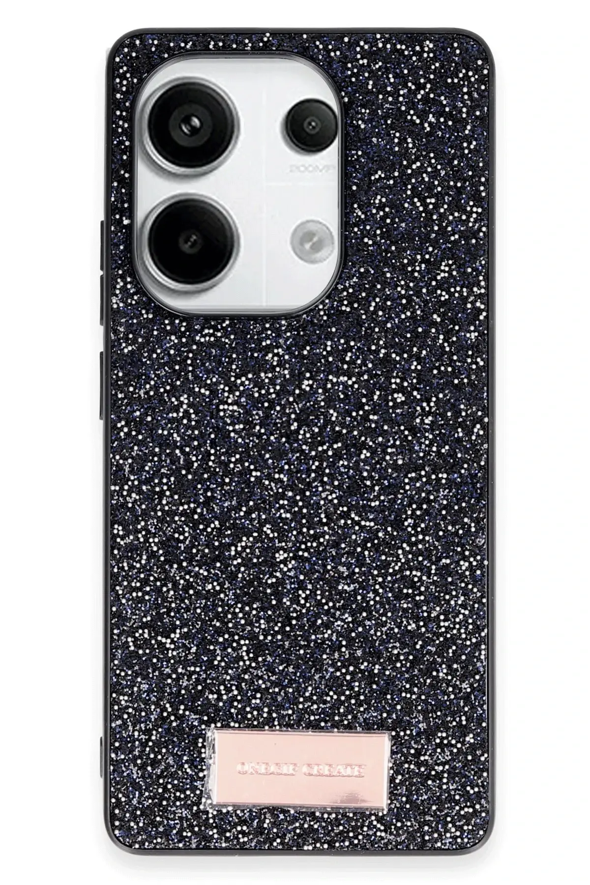 Onegif Xiaomi Redmi Note 13 Pro 4G Bright Simli Kapak - Siyah