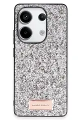 Onegif Xiaomi Redmi Note 13 Pro 4G Bright Simli Kapak - Gümüş