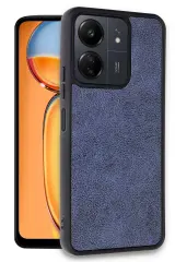 Newface Xiaomi Redmi 13C Kılıf Aras Deri Kapak - Lacivert