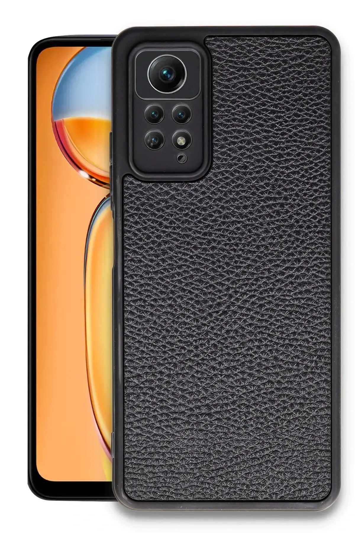 Newface Xiaomi Redmi Note 12 Pro 4G Kılıf Aras Deri Kapak - Siyah