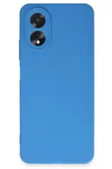 Newface Oppo A38 Kılıf First Silikon - Mavi