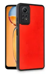 Newface Xiaomi Redmi Note 12 Pro 4G Kılıf Aras Deri Kapak - Kırmızı