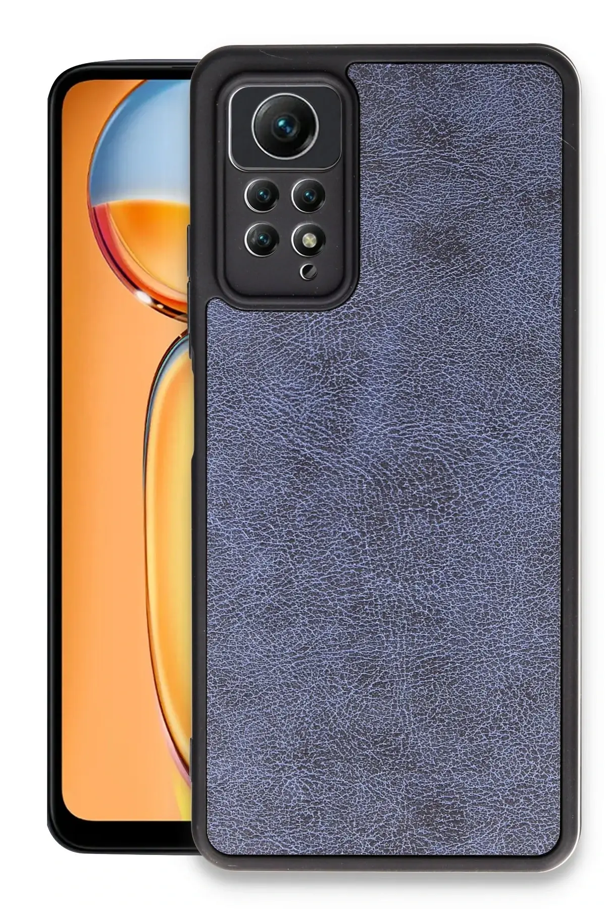 Newface Xiaomi Redmi Note 12 Pro 4G Kılıf Aras Deri Kapak - Lacivert