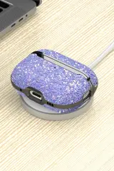 Onegif Airpods 3 (3.nesil) Bright Simli Airpods Kapak - Siyah