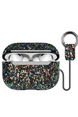 Onegif Airpods 3 (3.nesil) Bright Simli Airpods Kapak - Siyah