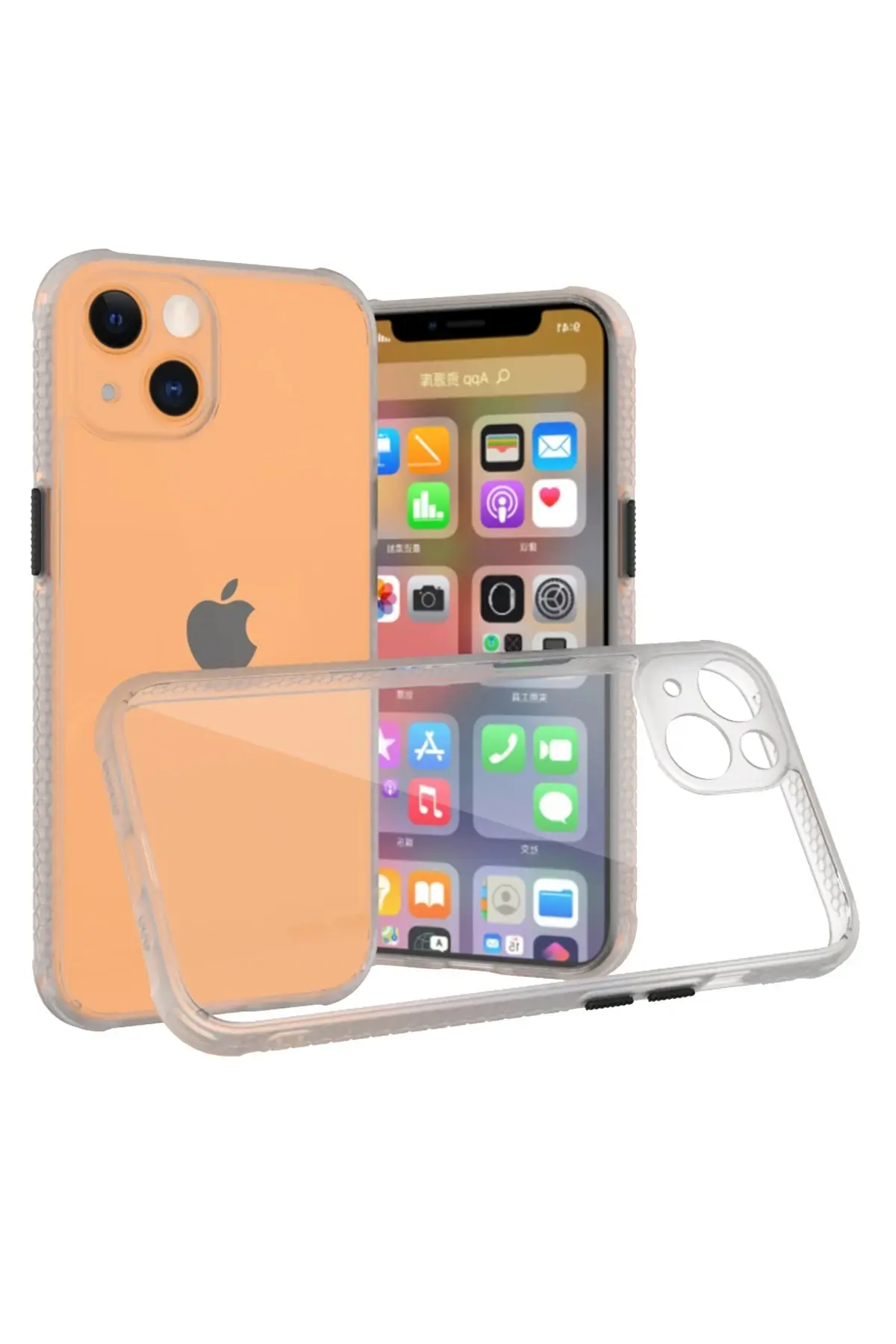 Newface iPhone 13 Mini Kılıf Miami Şeffaf Silikon - Şeffaf